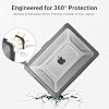 MOSISO Compatible with MacBook Air 15 inch Case M5 2026 M4 M3 M2 2025-2023 A3448 A3241 A3114 A2941, 2 in 1 Kit Honeycomb Shockproof Heavy Duty TPU Bumper Hard Case with Fold Kickstand, Black