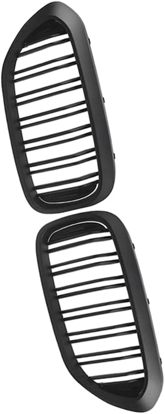 1 Pair Front Kidney Grille Grill Matte Black, 2017-2019 Compatible with BMW G30 G31 G38 5 Series, Front Upper Kidney Grille Grill LH RH Double Slats