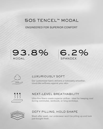 SALIGIA Men’s Modal Trunks 3-Pack – Sexy, Tag-Free & Ultra Soft Underwear with No Fly Pouch, Breathable Boxer Briefs3