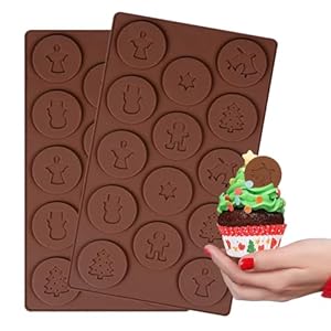 Utefif Weihnachtsengel Silikon Schokoladenform 2er-Set