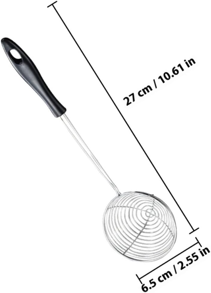 4pcs Stainless Steel Strainer Spoons High Temperature Resistant Kitchen Wire Colanders for Hot Pot Restaurants Home Cooking Filtering and Draining