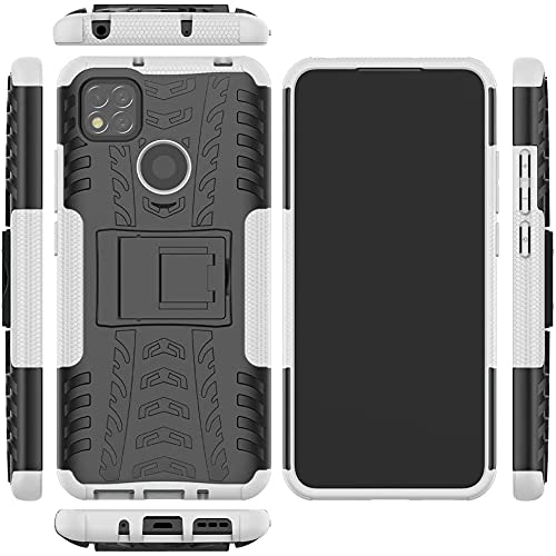 Max Power Digital Custodia per Xiaomi Redmi 9C Con Design del Supporto Armatura Resistente Elegante Agli Urti Ibrida Rinforzata Custodia Dura Bumper Case Cover (Xiaomi Redmi 9C, Arancione