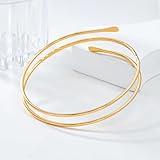 strrng Gold Arm Cuff,Adjustable Minimalist Style Upper Arm Cuff,Personality and Fashion Gold Arms Cuffs Upper Arms,Boho ArmCuffs Bracelet for Girls Women Uesd at Parties,Music Festivals - Image 5