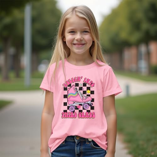 First Day of School Outfit for Girl Rollin Into First Second Third Grade Shirt 1st 2nd 3rd Back to School T-Shirt Top4