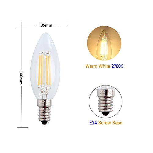 Lampadine a Candela LED E14, 4W Lampada a