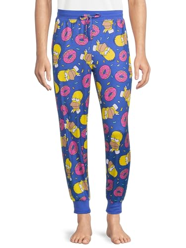 The Simpsons Homer Sprinkles Men's Lounge Jogger Pants, Blue3