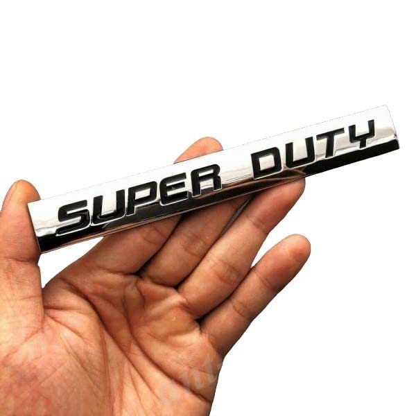 Image of Car Bike 3D Logo Aluminium Alloy Metal /Superior Plastic Emblem Badge Sticker Decal New (Chrome Black Super Duty)