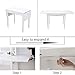Chende White Vanity Desk with Drop Leaf, Dressing Makeup Table with Drawer for Bedroom, Wooden Entryway Table for Home Furniture