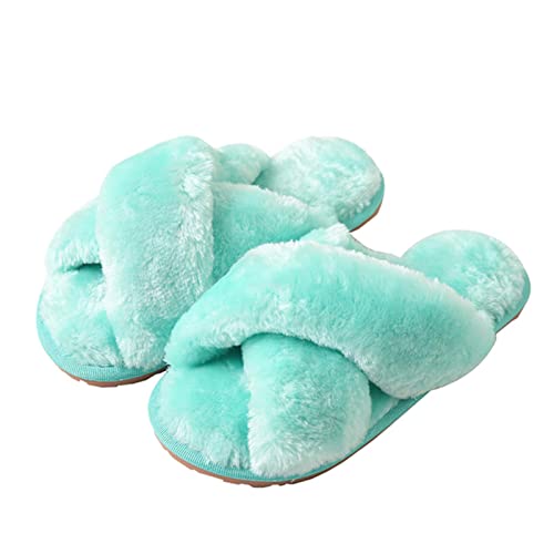 Chaussons pantoufles en fausse fourrure d'hiver pour femmes et hommes
