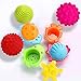 Lemostaar 6pc Sensory Balls for Baby - Textured Multi Ball Set for Babies & Toddlers, Squeezy Tactile Sensory Toys with Stacking Cup, Montessori Infant Baby Toys