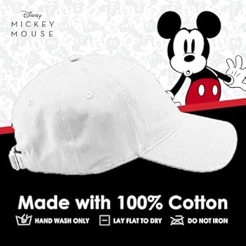 Concept One - Gorro de algodón Bordado de Mickey Mouse de Disney