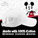 Disney Mickey Mouse Embroidered Cotton Adjustable Dad Hat with Curved Brim, White Washed, One Size
