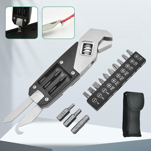 Image of LICHTSPortable Wrench with Storage Bag Stainless Steel Wrench for Home Use Camping|Home & Garden | Tools | Hand Tools | Wrenches | Adjustable Wrenches