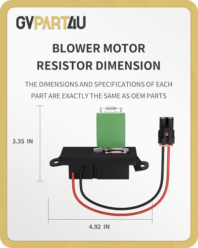 Image of Blower Motor Resistor 1999-2006 for Chevy Silverado Suburban Tahoe | Only Fit Manual AC System, Fit for Avalanche GMC Sierra Yukon, 89019089 22807122 2000 2001 2002 2003 2004 2005