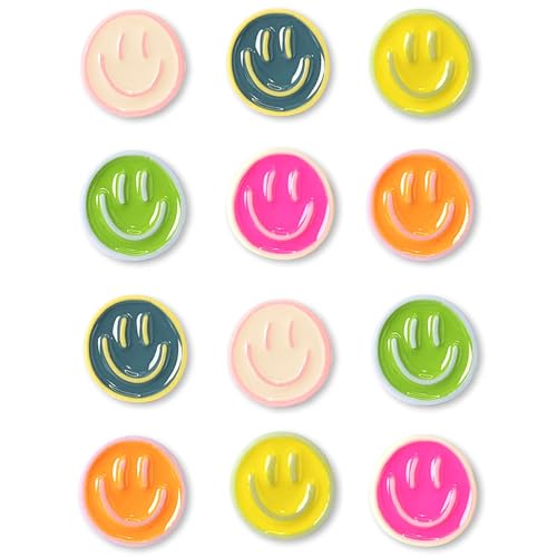 12 Piezas Imanes Nevera Smiley Coloridos Imanes Redondos