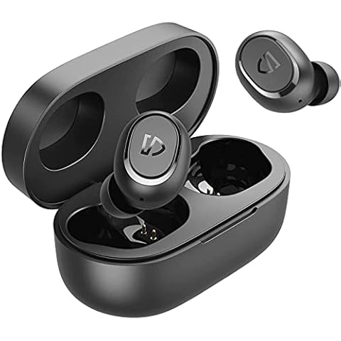 SoundPEATS Truefree2 Wireless Earbuds IPX7 Waterproof, Bluetooth 5.0 Customized Design in-Ear Stereo Sports Earbuds, USB-C fast Charge, 20 Hours Playtime, Monaural/Binaural Calls (Black) Cover