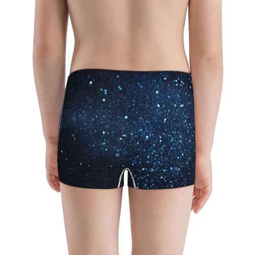 Boys' Cotton Boxer Brief Soft Underwear-Blue Glitter Retro3