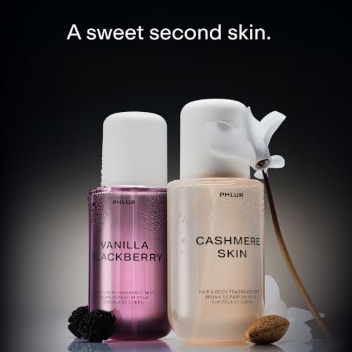 Image of PHLUR Cashmere Berry Body Mist Duo, 8 Fl Oz Each ($78 Value) | Includes Cashmere Skin and Vanilla Blackberry Hair & Body Mists