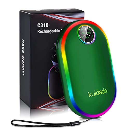 Kuidada Hand Warmers Rechargeable,Electric Hand Warmer,Portable Pocket Hand Heater For Outdoors,Camping,Hiking,Raynauds,Winter Gifts (Green) #TOP2