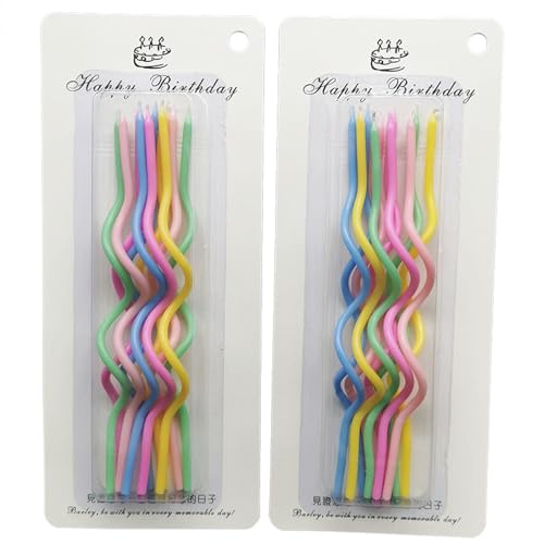 Bougie macaron spirale colorée avec forme incurvée créative