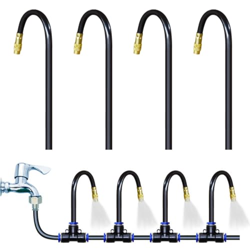 4 Pezzi Irrigatore automatico universale e irrigatore per fiori,irrigatore per fiori a spruzzo regolabile,Garden Sprinkler 360 Gradi di Rotazione di Spruzzatore di Ugelli a Goccia da Serra Irrigazione