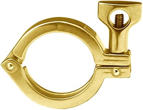Rubber Fab Gold Identifier Single Pin Hinge Clamp, 304 Stainless Steel - 4"