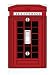 Popular Red British Phone Box Design Print Image Light Switch Plate