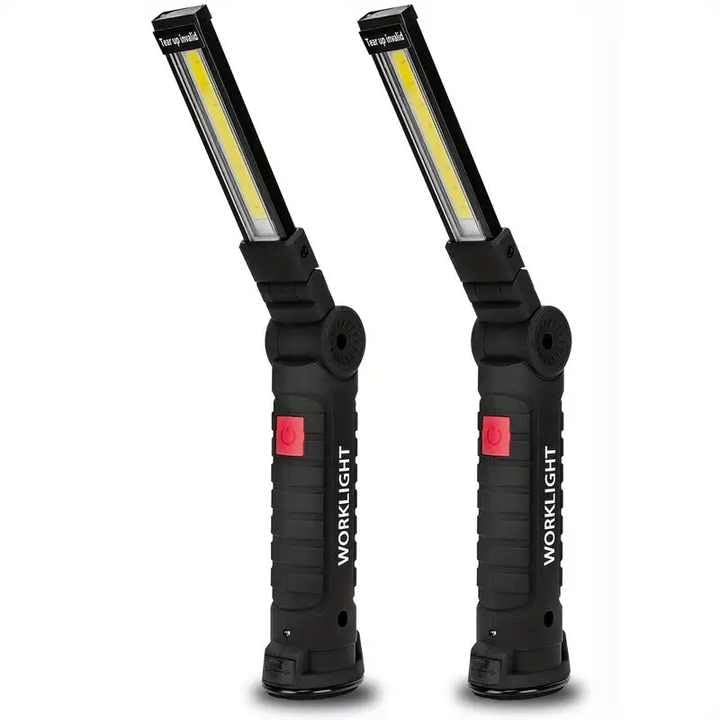 KUNYA LED Worklight Flashlight, COB Rechargeable Work Lights with Magnetic Base 360 Degree Rotate and 4 Modes Portable Flood Light Inspection Construction Light for Car Repair ramdom Color-image-9