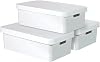 CURVER Infinity Box with Lid 30 L White Set of 3