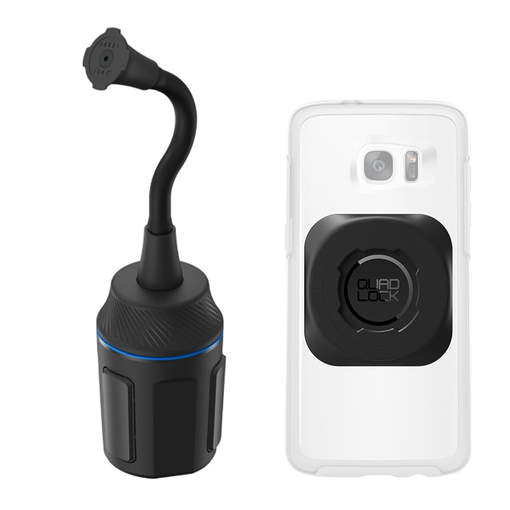 Quad Lock Support Téléphone pour Porte-Gobelet avec Adaptateur MAG Universel pour Smartphones