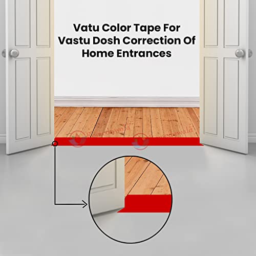 Image of REMEDYWALA Vastu Red Color Floor Tape (3.25 Inch Wide) (20 Meter long)