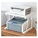 Supporto per fax Ripiani stampante da scrivania in legno Scaffale Ufficio Tabella Organizzatore delle famiglie multifunzione bagagli Riser Rack stampante, 2-Shelf Scaffale da scrivania
