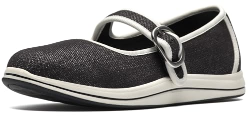 Ballerine Clarks CloudSteppers Breeze Janey pour femmes, textile noir, 8 moyen US