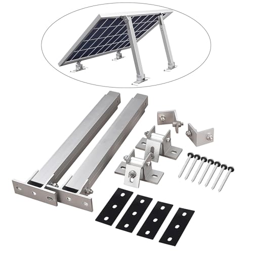 Wswqop Suporte de painel de módulo solar Fontes de energia solar Kit de braçadeira de extremidade de