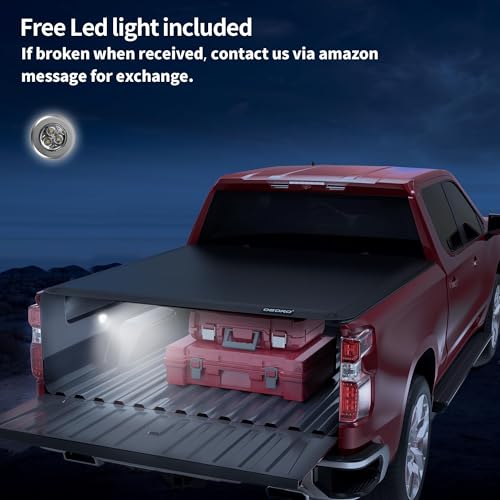 Image of OEDRO Soft Tri-Fold Tonneau Cover for 2019-2026 Chevy Silverado 1500 6.6ft