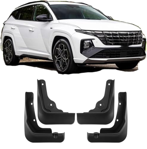 GZCSsm 4 Stück Auto Schmutzfänger für Hyundai Tucson N-Line 2021-2024, Vordere Hintere Kotflügel Spritzschutz Mud Flaps Auto Zubehör