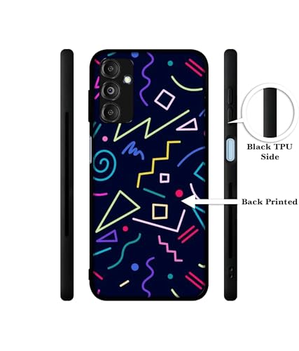 Image of Retro Abstract Design Premium 2D Printed Metal Back Case Cover for Samsung Galaxy M14 5G
