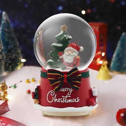 Daixilan Lanterna natalizia con neve musicale, palle di neve con musica, fiocchi di neve glitterati e ghiaccioli illuminati con Babbo Natale, decorazione natalizia regalo per adulti, ragazze e donne