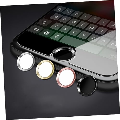 UKCOCO Adesivo De Botão De Identificação De Impressão Digital Adesivo De Botão Home Preto Adesivo De