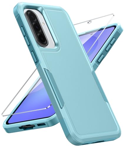 Image of FNTCASE for Samsung Galaxy A36-5G Case: A56-5G Dual Layer Shockproof Protective Cell Phone Cover | Military Grade Drop Proof Protection | Hybrid Matte Textured Rugged Hard Cases 6.7 Inch (Matte Teal)