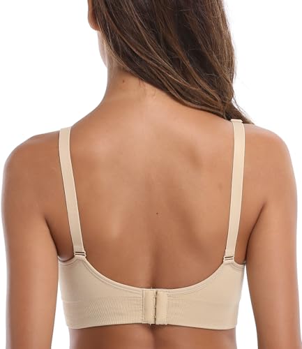 Image of Seamless Nursing Bra Women Maternity Sleep Bralette for Breastfeeding Pack of 5