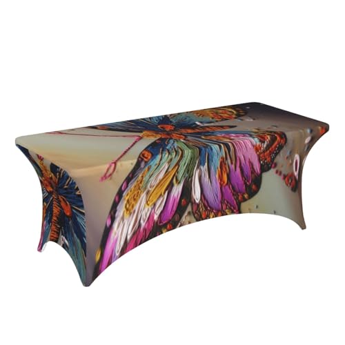 Nappe brodée papillon extensible 1.8m lavable - 4