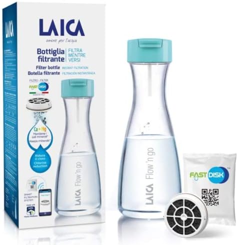 Laica B01BA Botella filtrante, Azul Claro/Transparente, 1 Litro