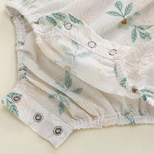 Fernvia Newborn Toddler Baby Girl Romper Vintage Boho Floral Print Short Sleeve Summer Clothes 3 6 12 18 24 Months #TOP4