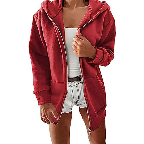 Veste à glissière femme chaude et épaisse avec capuche pour l'automne hiver