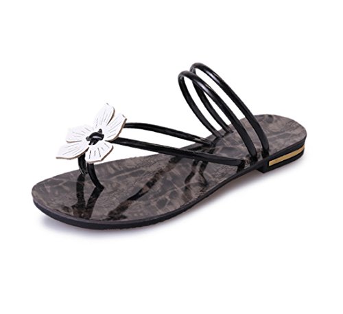 Sandales femmes plates pour marcher sans douleur avec des fleurs chic