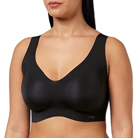 Sloggi Invisible Bra Womens Zero Feel Bralette with Removable Push-Up Pads (White, Black, Cognac) Cover