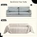 WEYOND Chenille Sofa Überzug waschbar Sofa Cover mit Quasten, haustierfreundliche Sofabezug & Couch Überwurf & Sofahussen für Sektionalsofa, Loveseat, 2/3/4-Sitzer (180 x 300 cm, Khaki)