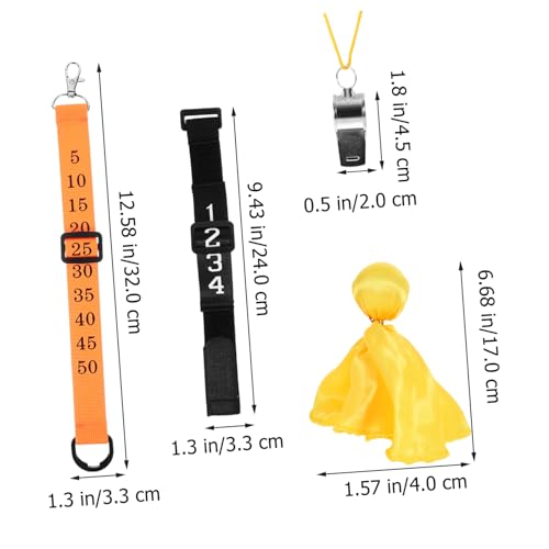 Kit de silbato y banderas para árbitro de fútbol miniatura 7