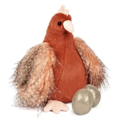 Peluche poulette et ses oeufs d or pour rituel du coucher